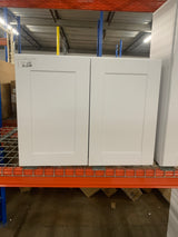Shaker 30 in. W x 12 in. D x 24 in. H Assembled Wall Bridge Kitchen Cabinet in Satin White with Shelf