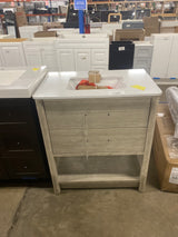 Camley 30 in. Single Sink Sandstorm Bath Vanity with White Engineered Stone Top (Assembled)