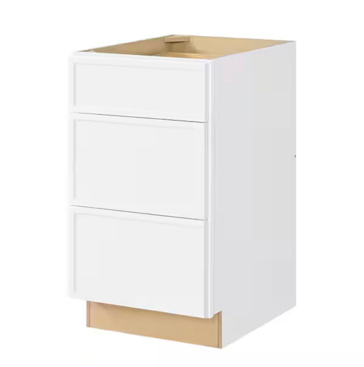Leyton 18 in. Wx 24 in. D x 34.5 in. H Ready to Assemble Plywood Slim Shaker Drawer Base Kitchen Cabinet in Alpine White