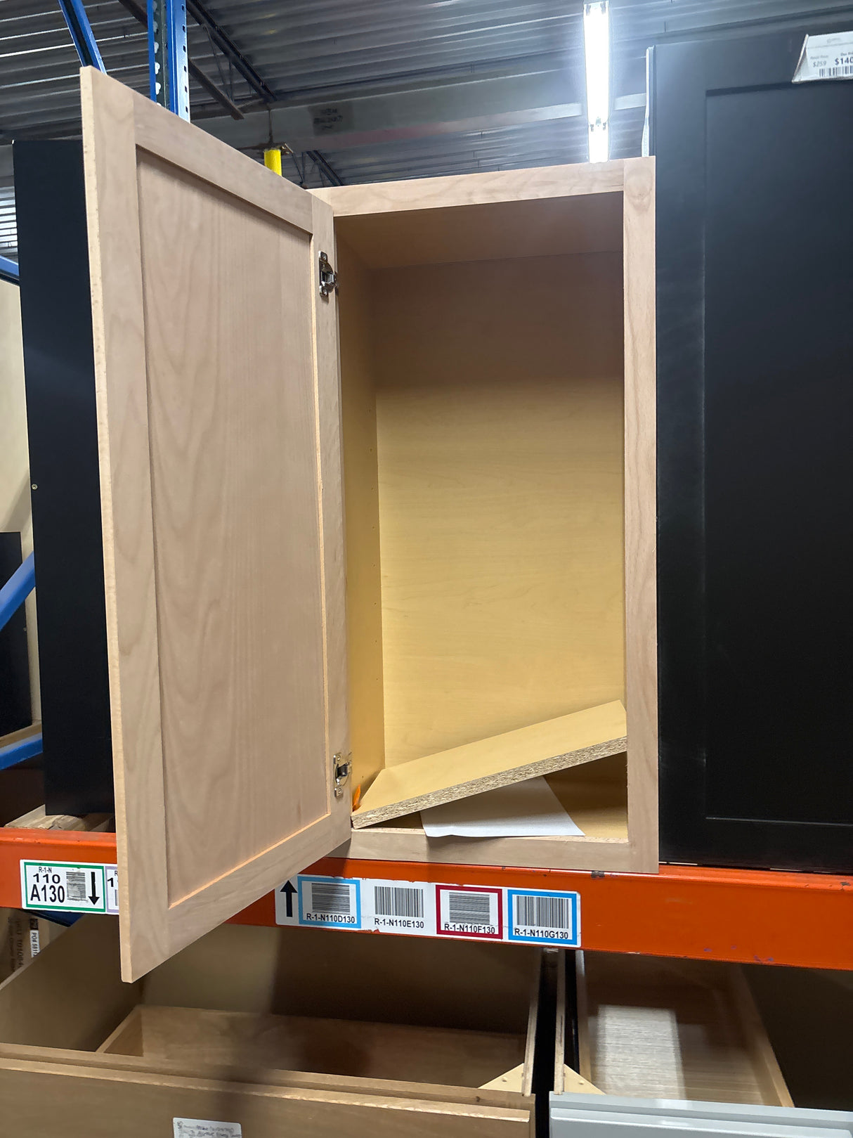 Recessed Panel 18 in. W x 12 in. D x 36 in. H Assembled Wall Cabinet in Unfinished
