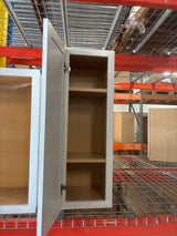 Courtland Polar White Finish Laminate Shaker Stock Assembled Wall Kitchen Cabinet 12 in. x 36 in. x 12 in.