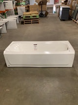 Aloha 60 in. Right Drain Rectangular Alcove Soaking Bathtub in White