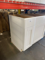 Shaker Satin White Stock Assembled Base Kitchen Cabinet with Ball-Bearing Drawer Glides (12 in. x 34.5 in. x 24 in.)