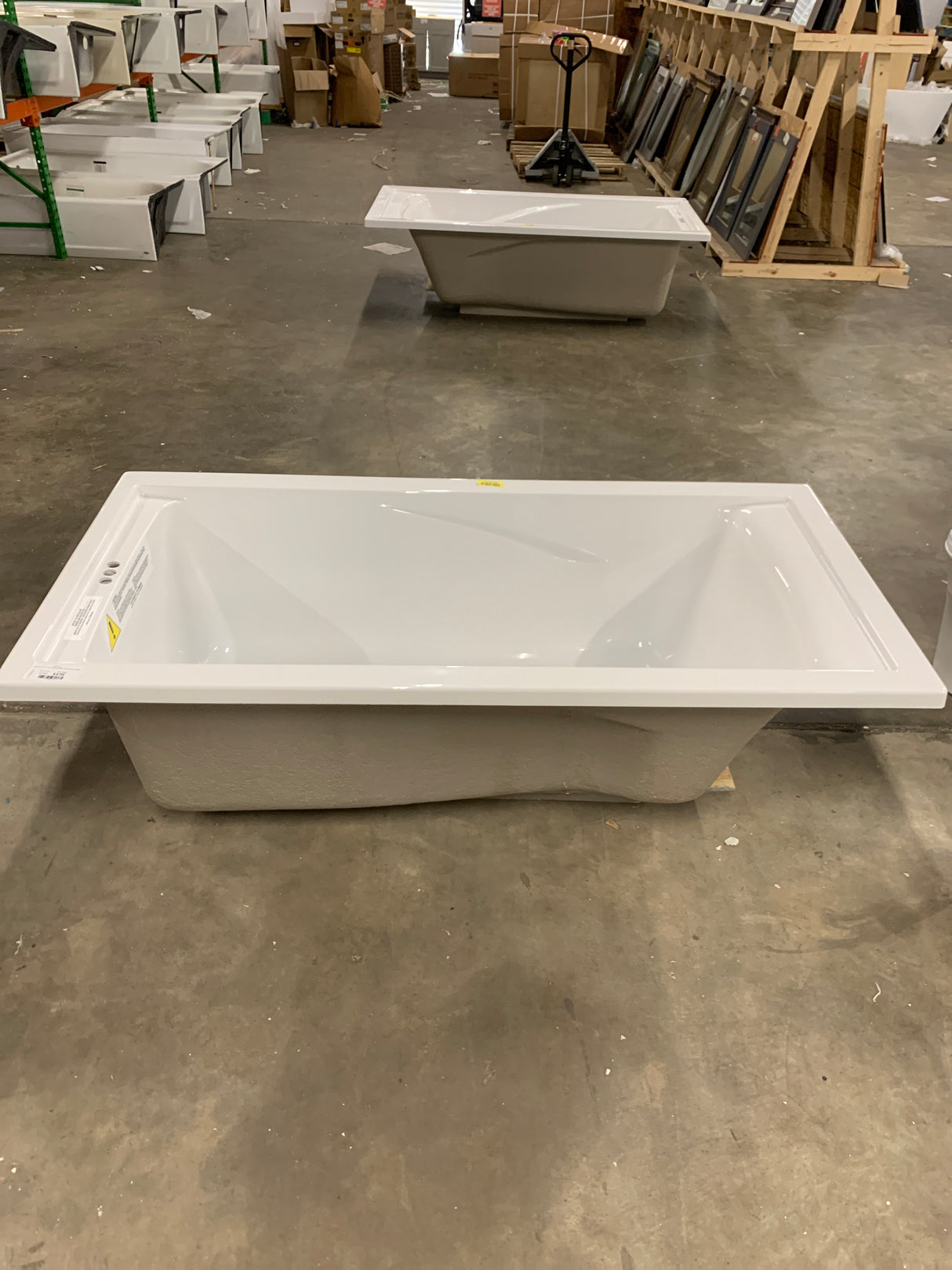 Evolution 72 in. x 36 in. Acrylic Reversible Drain Bathtub in White