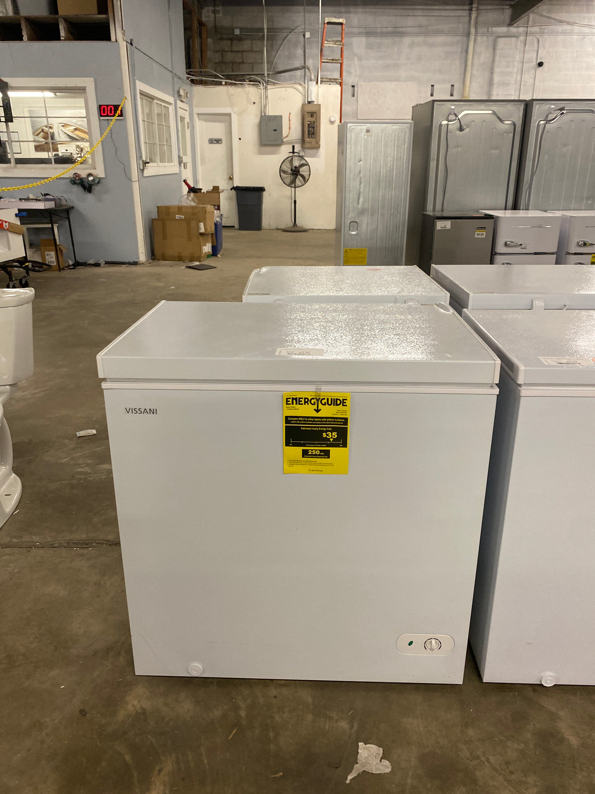 7.0 cu. ft. Manual Defrost Chest Freezer with LED Light in White Garage Ready