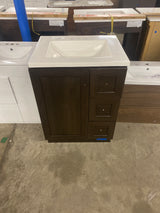 Bannister 31 in. Single Sink White Bath Vanity with Granite-Look Colorpoint White Cultured Marble Top (Assembled)