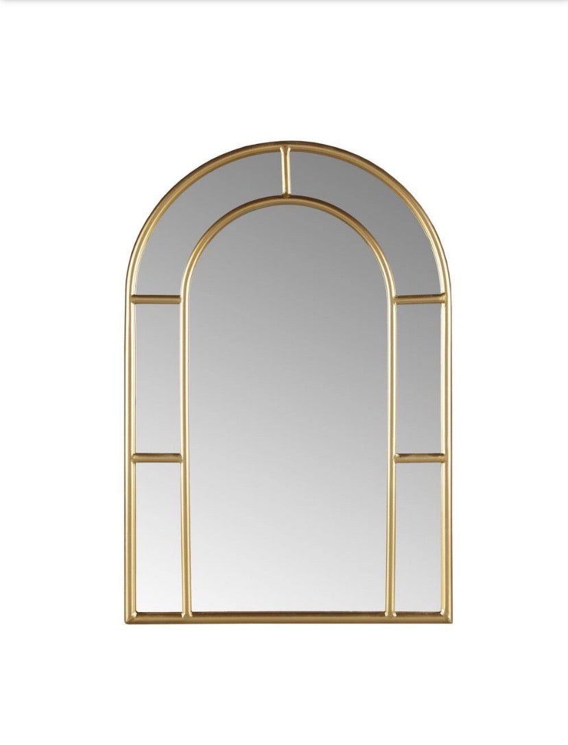 Regina 24 in. W x 35.5 in. H Gold Wall Mirror