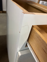 Courtland Shaker Assembled 12 in. x 34.5 in. x 24 in. Stock Base Kitchen Cabinet in Polar White Finish