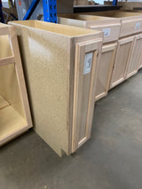 9 in. W x 24 in. D x 34.5 in. H Assembled Base Kitchen Cabinet in Unfinished with Recessed Panel