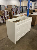 Ridge 48 in. W x 22 in. D x 34 in. H Bath Vanity Cabinet without Top in White