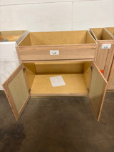 36 in. W x 24 in. D x 34.5 in. H Assembled Sink Base Kitchen Cabinet in Unfinished with Recessed Panel