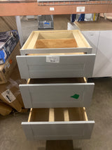 Richmond Vesuvius Gray Plywood Shaker Ready to Assemble Drwer Base Kitchen Cabinet Sft Cls 24 in W x 24 in D x 34.5 in H