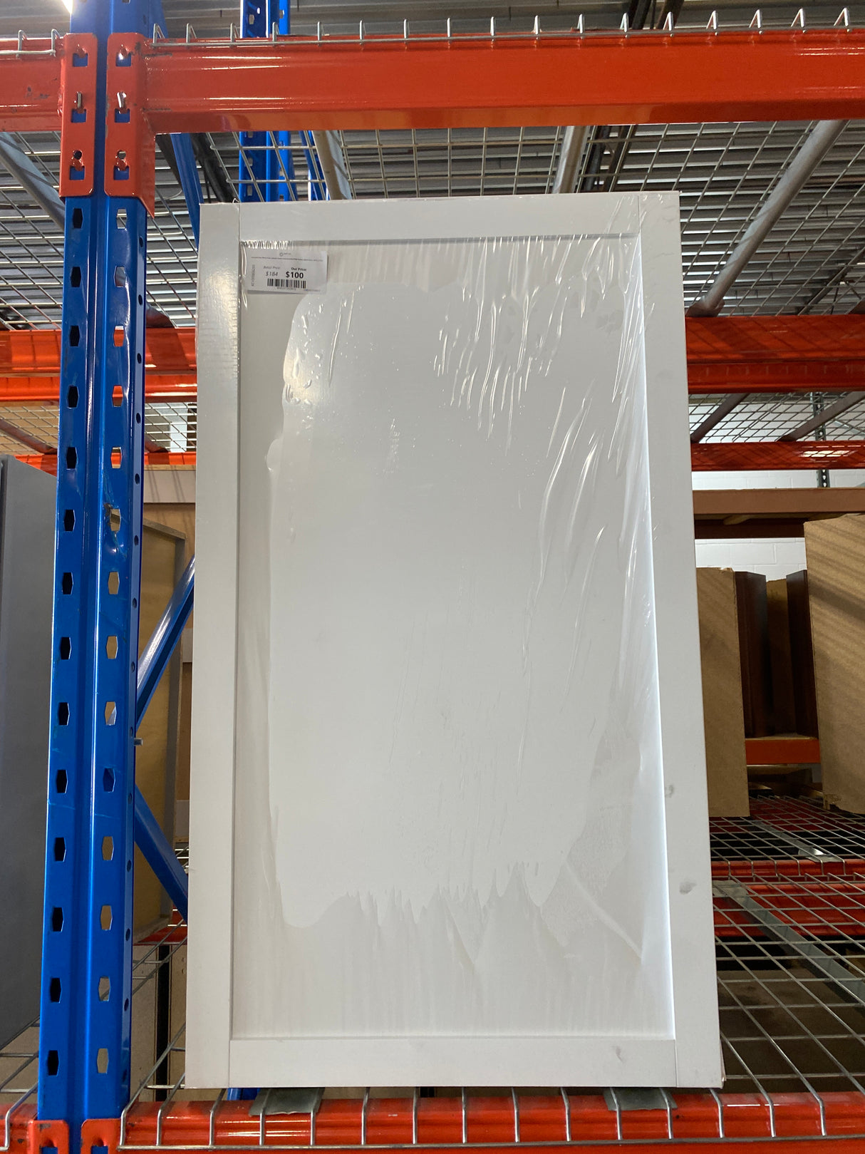 Courtland Polar White Finish Laminate Shaker Stock Assembled Wall Kitchen Cabinet 24 in. x 42 in. x 12 in.