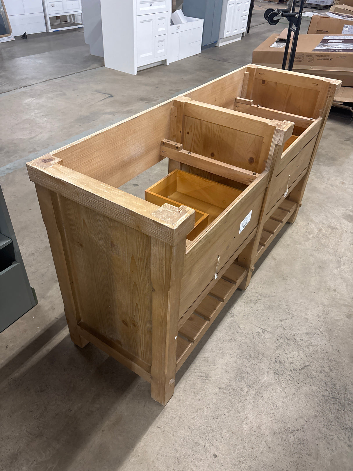 Marina 60 in. W x 20.5 in. D x 34.50 in. H Bath Vanity in Brown without Top