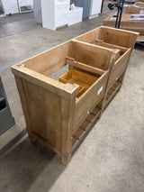 Marina 60 in. W x 20.5 in. D x 34.50 in. H Bath Vanity in Brown without Top