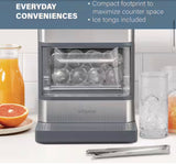 5.12 lbs. Countertop Portable Whiskey Ball Shaped Ice Maker in Stainless Steel