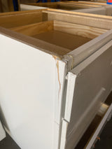 Westfield 24 in. W x 24 in. D x 35 in. H Shaker Stock Drawer Base Kitchen Cabinet in Feather White