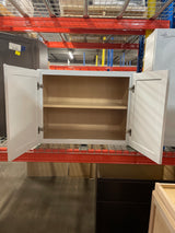 Courtland Polar White Finish Laminate Shaker Stock Assembled Wall Kitchen Cabinet 30 in. x 24 in. x 15 in.
