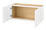 Avondale Shaker Alpine White Ready to Assemble Plywood 36 x 18in Wall Bridge Kitchen Cabinet(36 in W x 18 in H x 12in D)