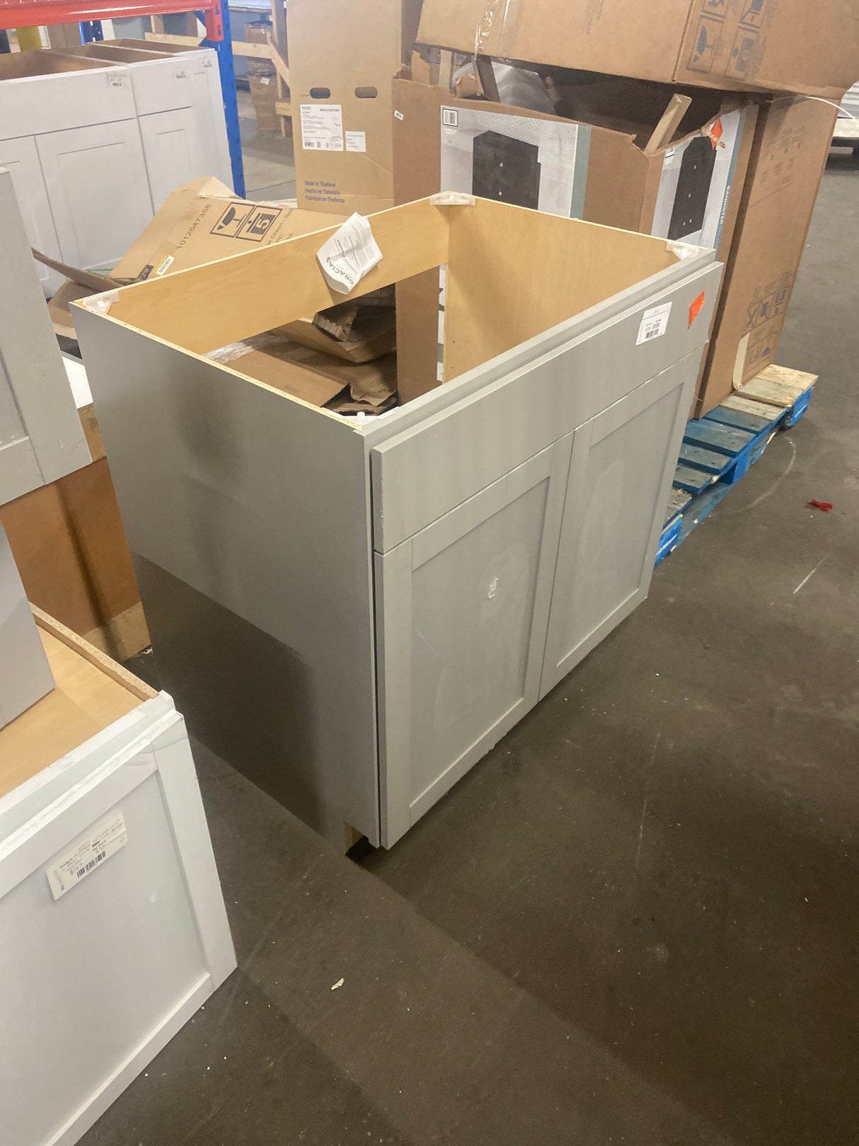 Westfield Dusk Gray Shaker Stock Assembled Base Kitchen Cabinet (36 in. W x 23.75 in. D x 35 in. H)