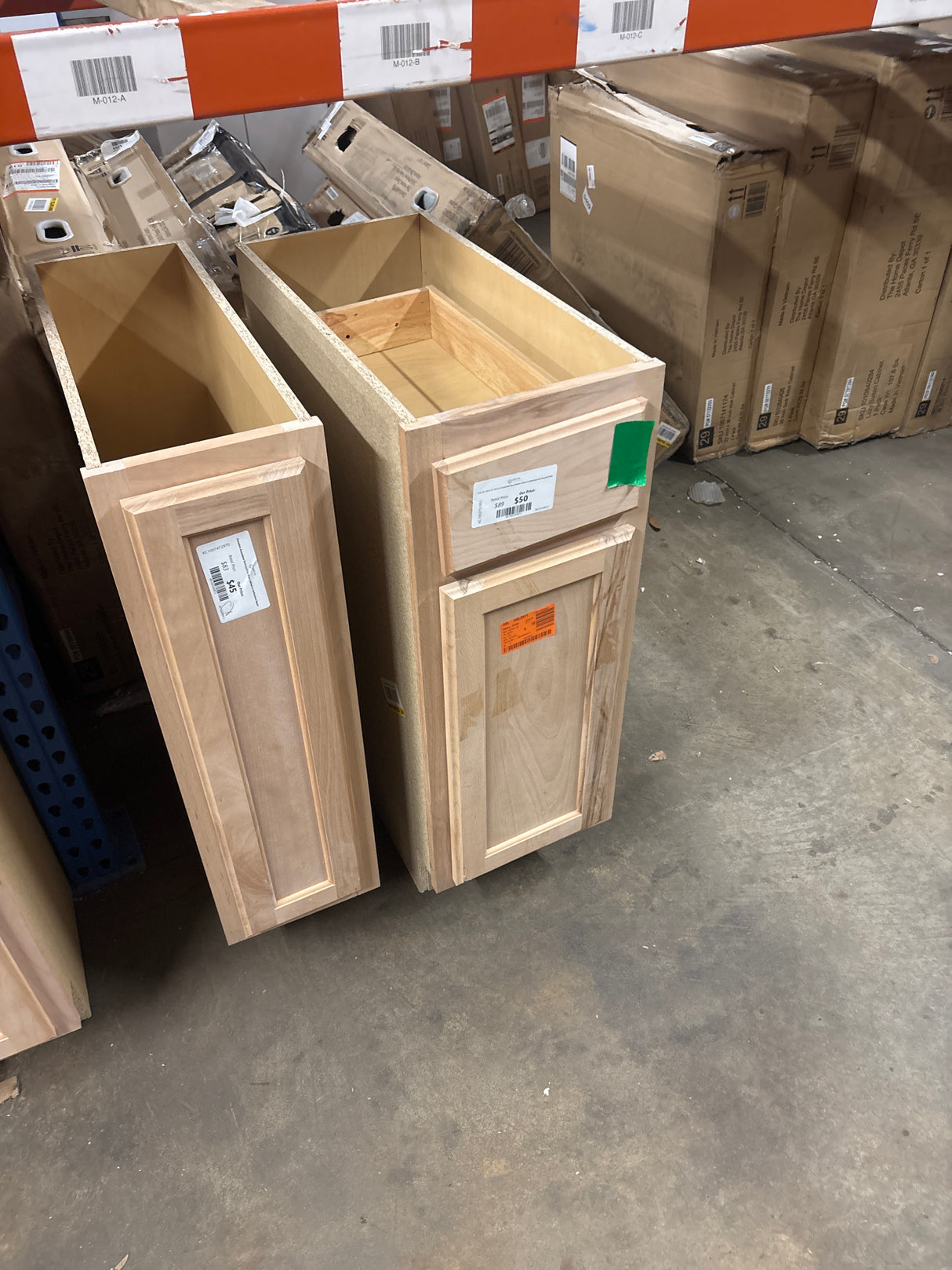12 in. W x 24 in. D x 34.5 in. H Assembled Base Kitchen Cabinet in Unfinished with Recessed Panel