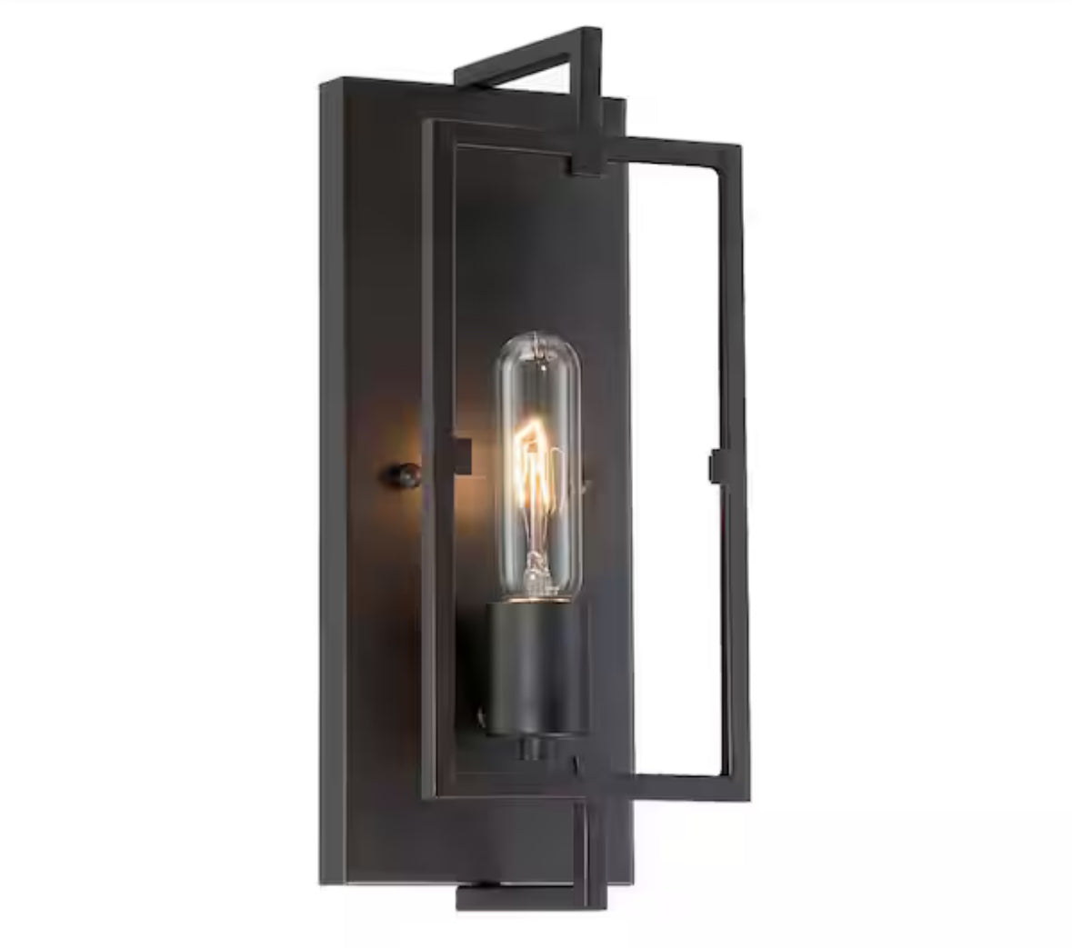 Kenton 4.75 in. 1-Light Vintage Bronze Industrial Wall Sconce with Cage Frame Detail