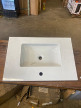 30w x 19 D Ceramic Vanity Top in white .