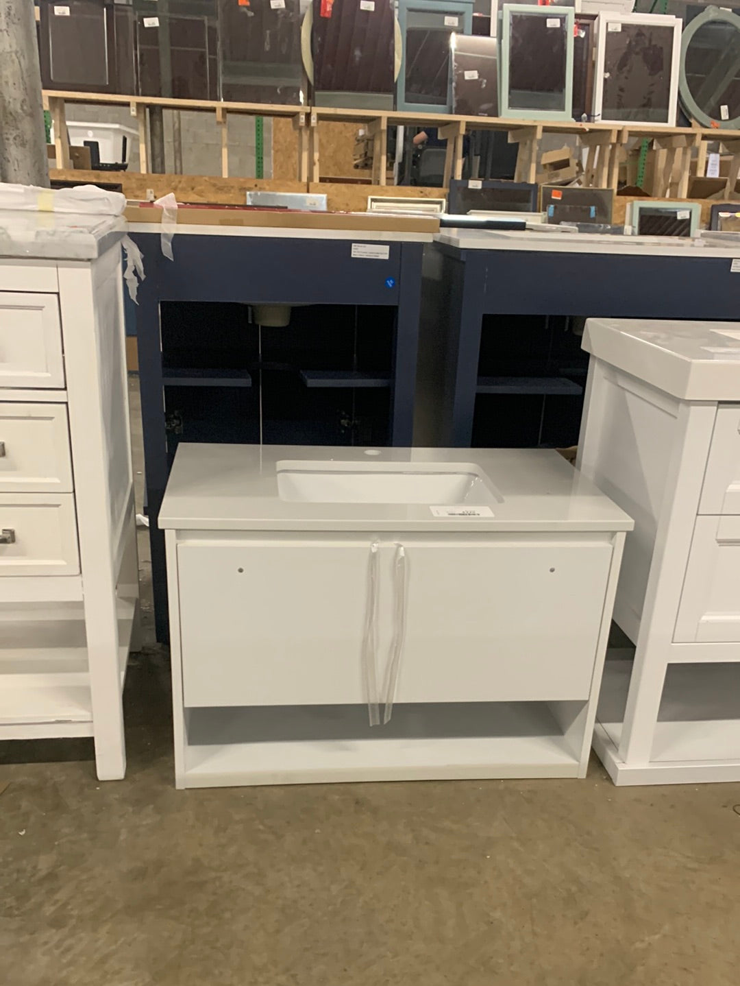 Timeless Home 30 in. W Single Bath Vanity in White with Quartz Vanity Top in Ivory with White Basin