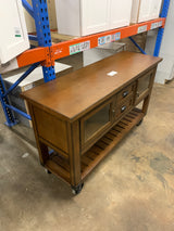 Classical Wooden Kitchen Cart in Brown