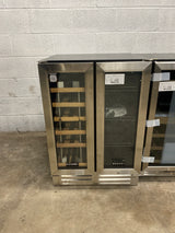 24 in. Dual Zone 19-Wine Bottle & 57-Can Beverage & Wine Cooler with removable Shelves & Child Lock in Stainless Steel