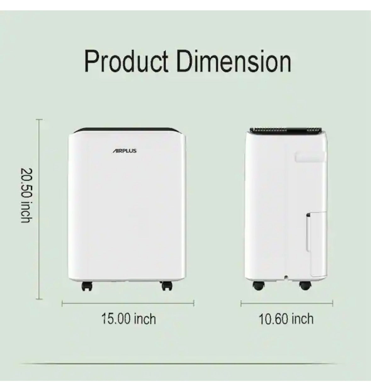 70 pt. 4,500 sq. ft. Dehumidifier in White with Drain Hose and Bucket, Auto Defrost, Low Noise, Dehumidify Efficiently