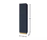 Avondale 18 in. W x 24 in. D x 84 in. H Ready to Assemble Plywood Shaker Pantry Kitchen Cabinet in Ink Blue
