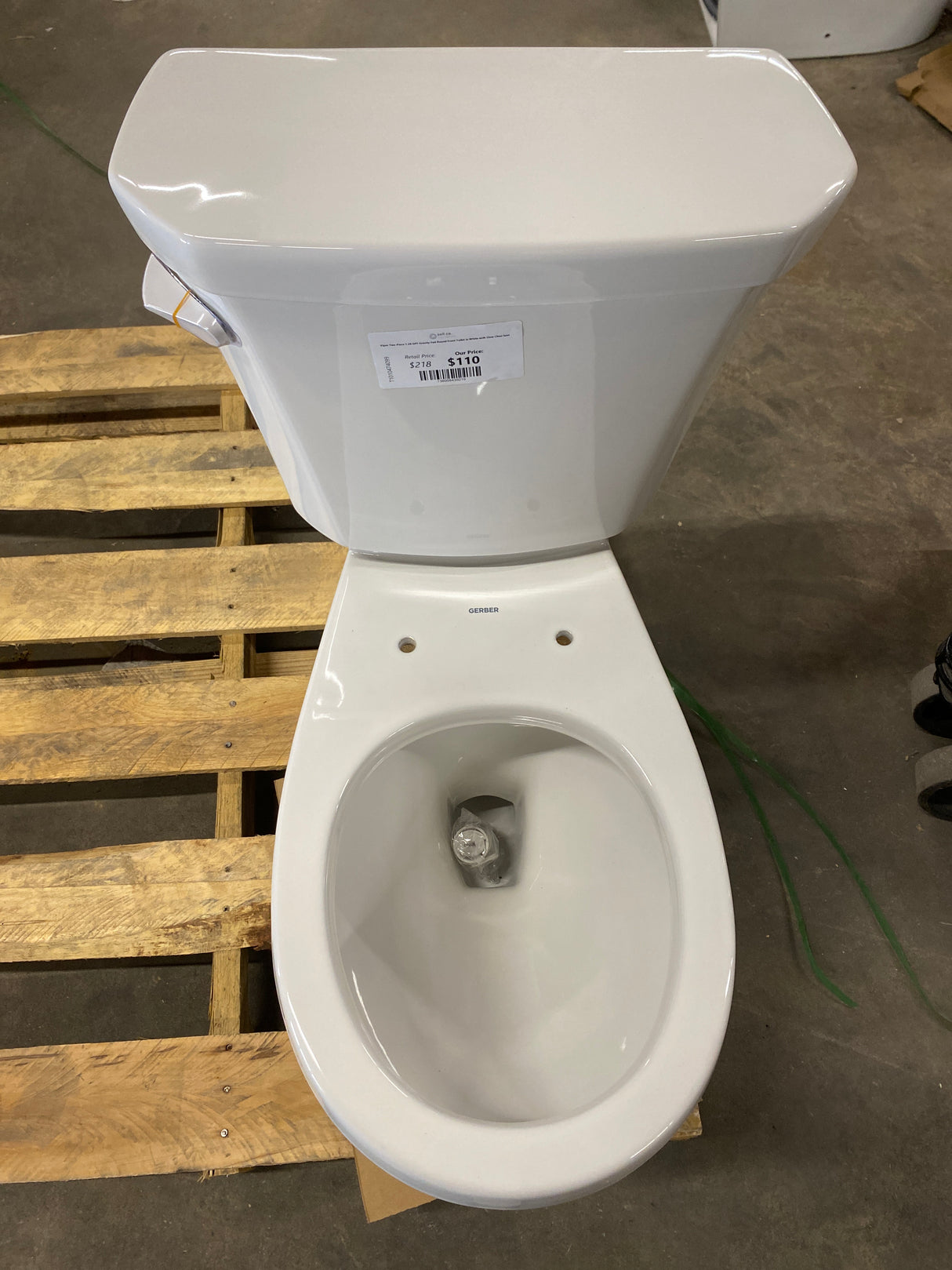 Viper Two-Piece 1.28 GPF Gravity Fed Round Front Toilet in White with Slow Close Seat