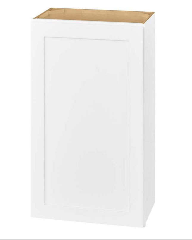 Avondale Shaker Alpine White Quick Assemble Plywood 21 in Wall Kitchen Cabinet (21 in W x 36 in H x 12 in D)