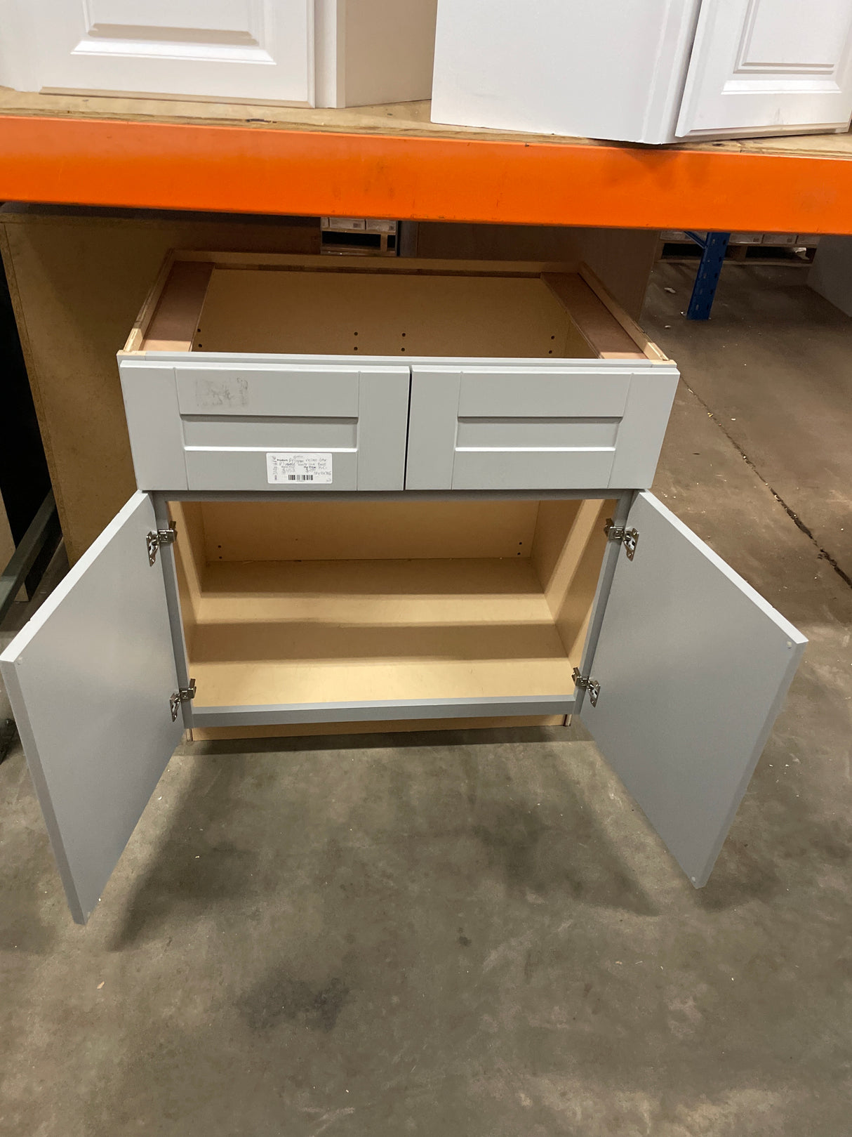Arlington Veiled Gray Plywood Shaker Assembled Vanity Sink Base Kitchen Cabinet Sft Cls 30 in. W x 21 in. D x 34.5 in. H