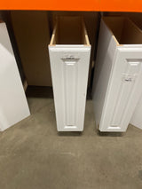 Hampton Satin White Raised Panel Stock Assembled Base Kitchen Cabinet (9 in. x 34.5 in. x 24 in.)