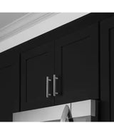 Avondale 36 in. W x 24 in. D x 18 in. H Ready to Assemble Plywood Shaker Wall Bridge Kitchen Cabinet in Raven Black
