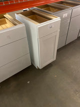 Westfield Feather White Shaker Stock Assembled Base Kitchen Cabinet (15 in. W x 23.75 in. D x 35 in. H)