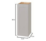 Avondale 12 in. W x 12 in. D x 36 in. H Ready to Assemble Plywood Shaker Wall Kitchen Cabinet in Dove Gray