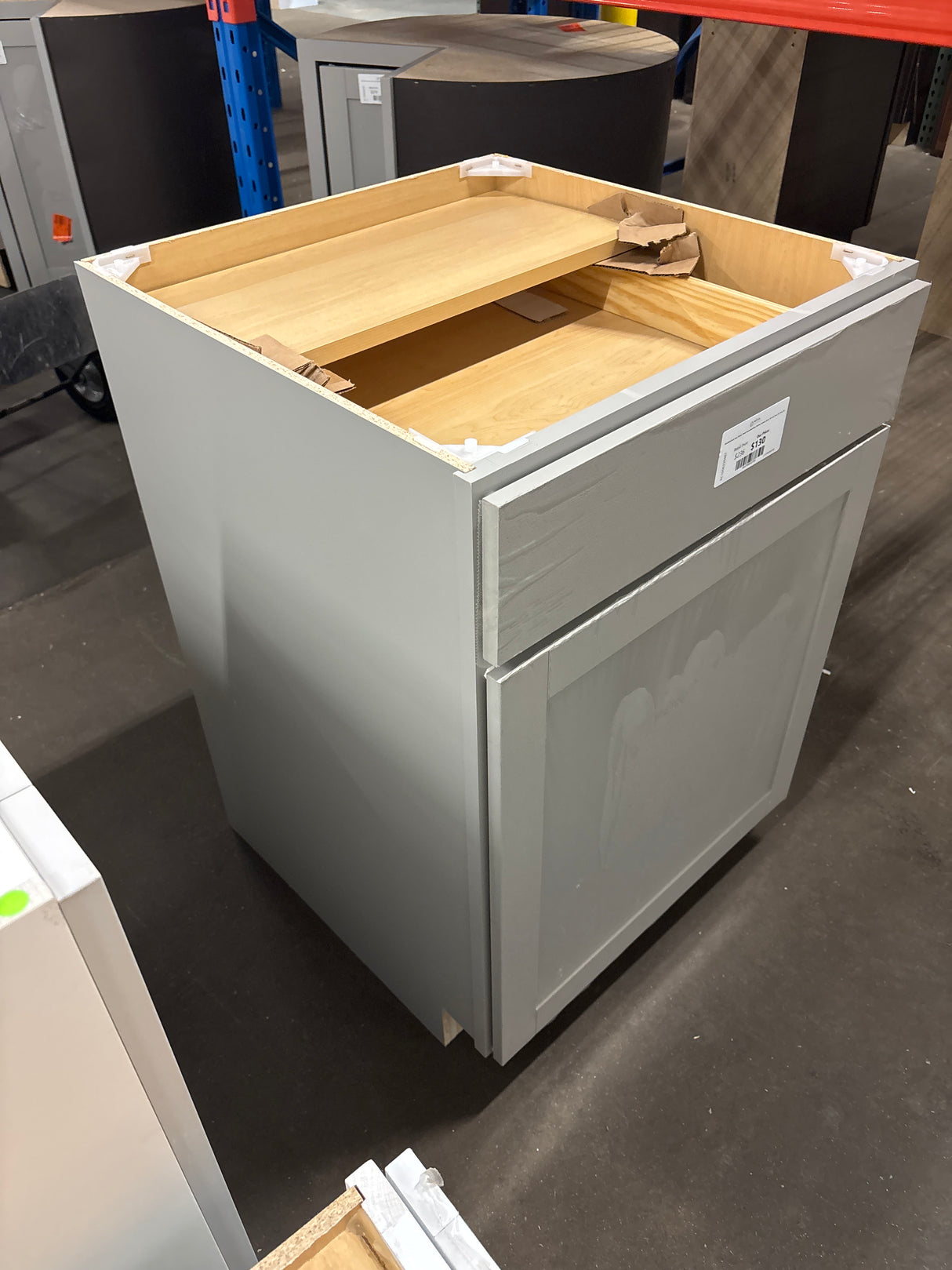 Westfield Dusk Gray Shaker Stock Assembled Base Kitchen Cabinet (24 in. W x 23.75 in. D x 35 in. H)
