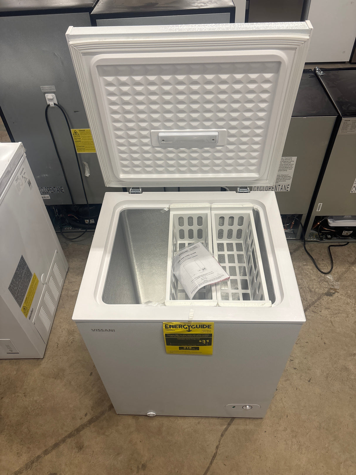 5.0 cu. ft. Manual Defrost Chest Freezer with LED Light in White Garage Ready