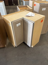 Sinclair 36 in. W x 16.5 in. D x 34.5 in. H Assembled Corner Lazy Susan Base Cabinet in Shaker Light Oak