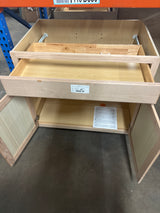 36 in. W x 24 in. D x 34.5 in. H Assembled Base Kitchen Cabinet in Unfinished with Recessed Panel
