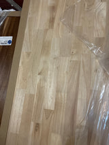 8 ft. L x 25 in. D Unfinished Hevea Solid Wood Butcher Block Countertop With Square Edge