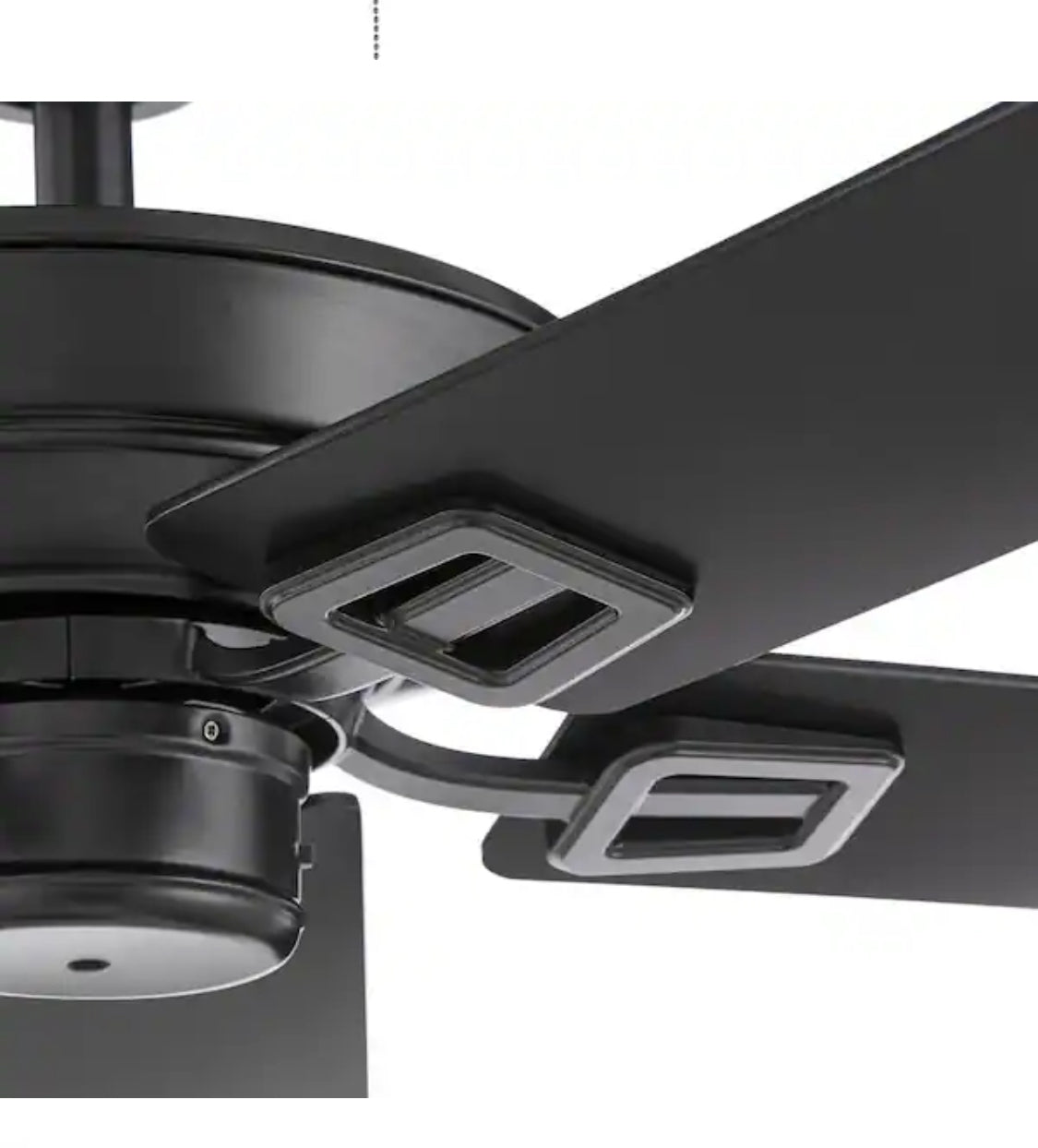 Bayfield 52 in. Indoor Matte Black Dry Rated Downrod Ceiling Fan with 5 Reversible Blades