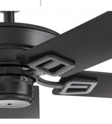 Bayfield 52 in. Indoor Matte Black Dry Rated Downrod Ceiling Fan with 5 Reversible Blades