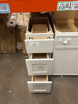 Avondale 12 in. W x 21 in. D x 34.5 in. H Ready to Assemble Plywood Shaker Drawer Base Bath Cabinet in Antique White