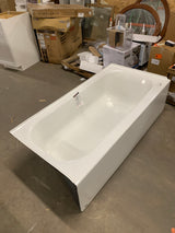 Maui 60 in. x 30 in. Soaking Bathtub with Left Drain in White