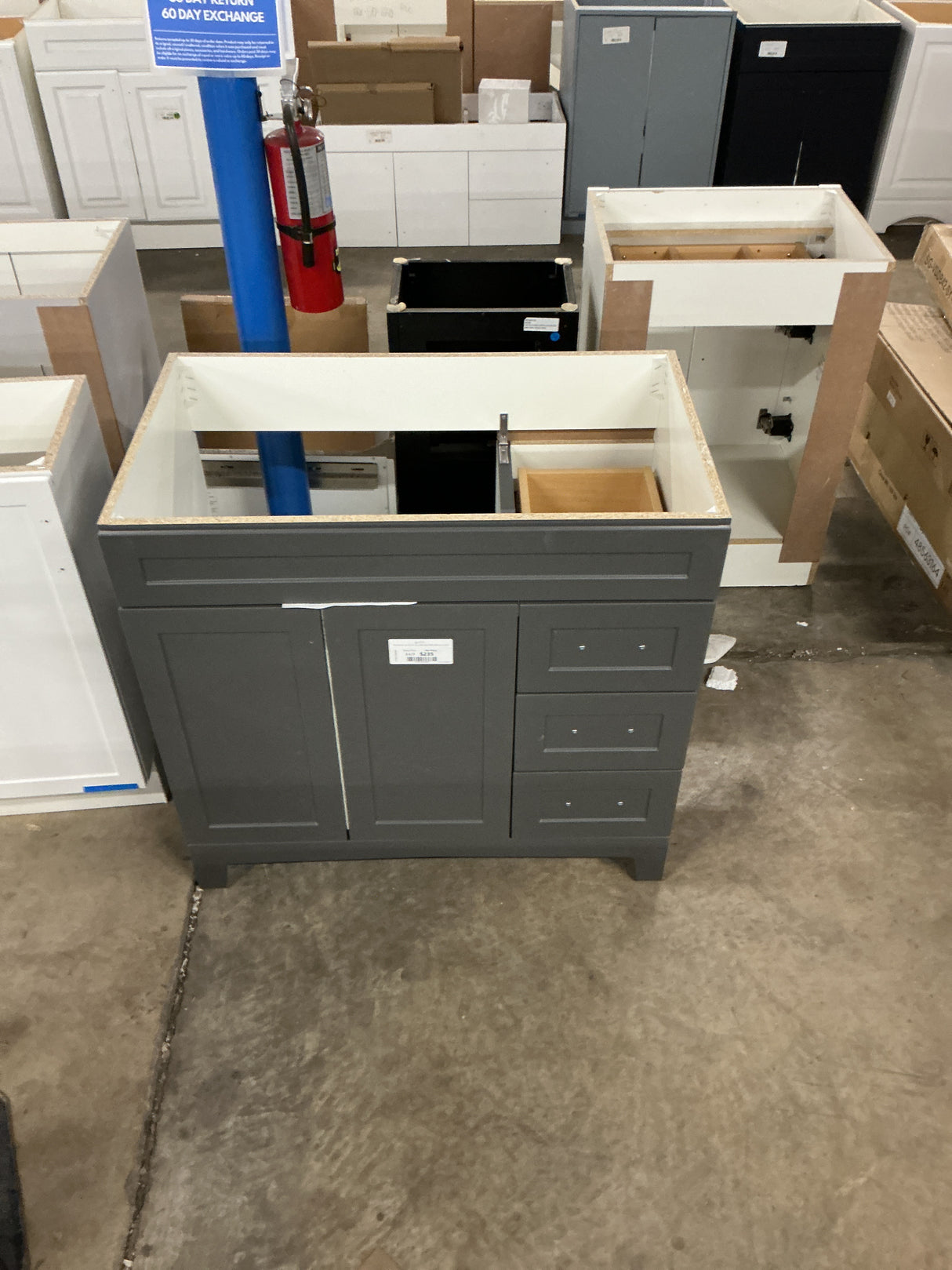 Thornbriar 36 in. W x 22 in. D x 34 in. H Bath Vanity Cabinet without Top in Cement