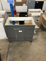 Thornbriar 36 in. W x 22 in. D x 34 in. H Bath Vanity Cabinet without Top in Cement